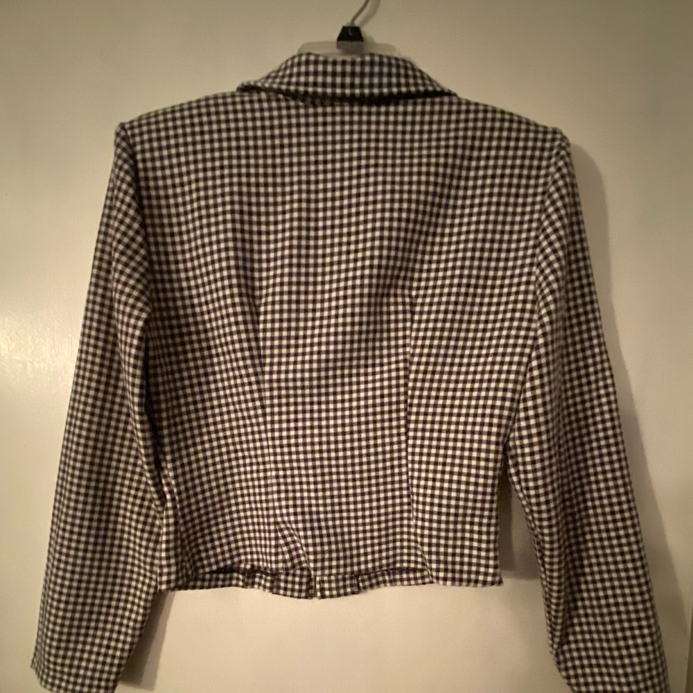 All That Jazz Black & White Checkered Blazer - Picture 5 of 6